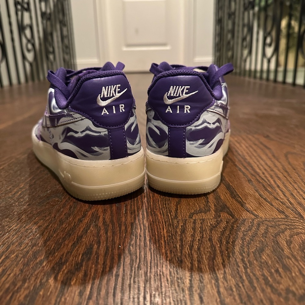 glow in the dark the dark af1 purple skeleton sneakers